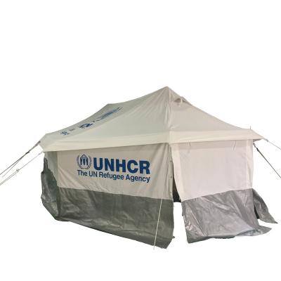 China Straight Bracing Type Waterproof Durable Refugee Emergency Relief Tent for sale