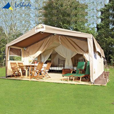 China Breathable Comfortable Unique Design Durable 4.5x8m Canvas Safari Tent for sale