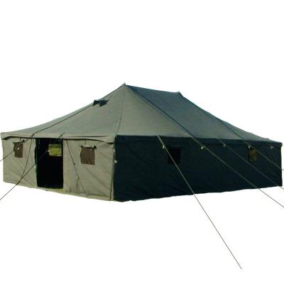 China Straight Bracing Type 3x3m Heavy Duty Cotton Canvas Military Tents Army Awning for sale