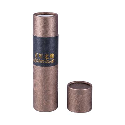 China Recycled Materials Black Food Grade Kraft Paper Round Card Board Tube Paper Packaging Boxes for sale