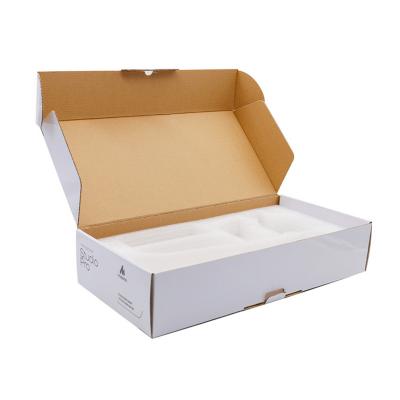 China Custom Recycled Packaging Materials Cardboard Corrugated Paper Mailing Mailbox With Logo Printing for sale