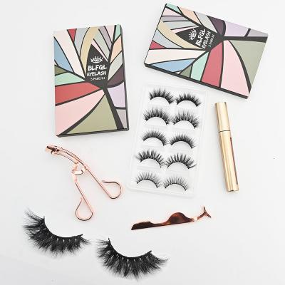 China Wholesale Natural Long Price 5 Pairs 3D Eye Lashes Fluffy Natural Tapered Wing False Eyelashes for sale