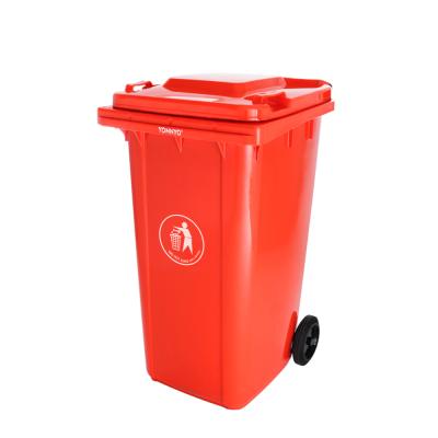 China Stored Outside 240 Liter HDPE Recycle Street Trash Bin With Cover for sale