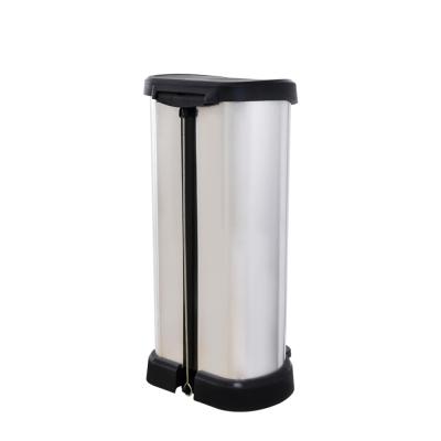 China Wholesale Stocked Metal Stainless Steel Trash Bins For Indoor Kitchen for sale