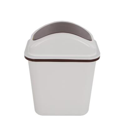 China Modern Plastic 15L Hotel Stocked Covered Bathroom Trash Box Set For Toilet for sale