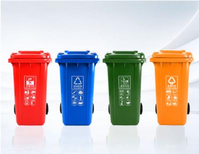 China Wheeled en840 240l liter plastic stocked recycle waste bin bin with lid for sale for sale