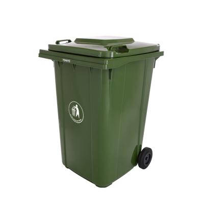 China Rolling Type Cover Industrial Plasticomnium 360 Li Waste Waste Containers With Cover for sale