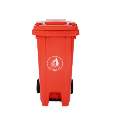 China Double Stored Disposable Red Commeric Battery Bin 120l For Rubbish for sale