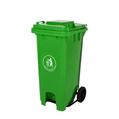 China Wheeled Airtight Stocked Garden Bin 120 Liter For Plastic Bag Waste for sale