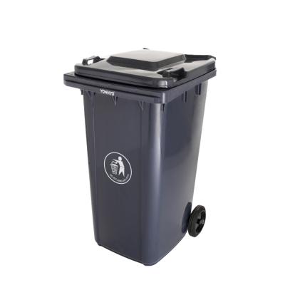 China 240 Liter Factory Stocked Outdoor Plastic Waste Bin Recycle Bin Manufacturer Price for sale