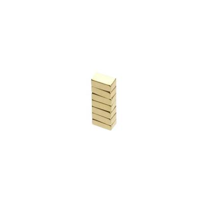 China Industrial Neodymium Magnet N52 Magnet Gold Strip Supplier Neodymiums Coating Gold Magnet for sale