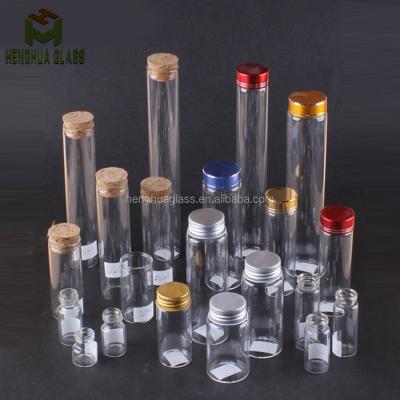 China Wholesale custom bottle cap bottle OEM cylinder shape Borosilicate glass bottle cap tube glass bottle for sale