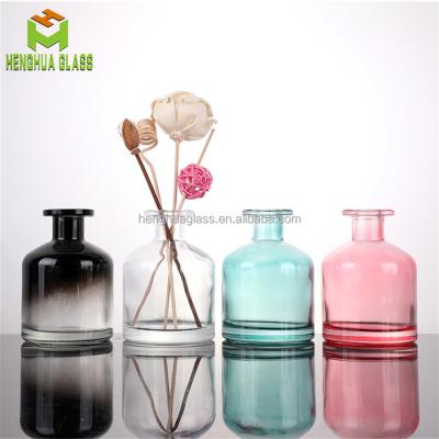 China Reed Diffuser Tubular Perfume Custom Colors Aromatherapy Glass Bottle 50ml 100ml 150ml 250ml Round Diffuser Perfume Bottle Wholesale for sale