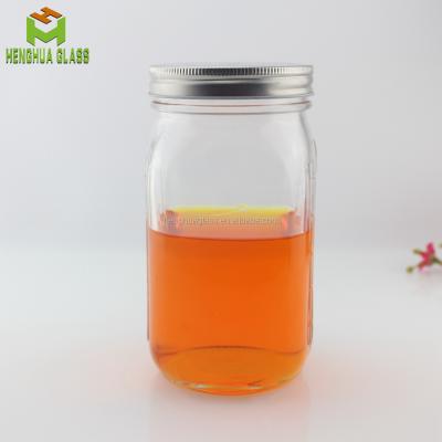 China Food Storage Glass Material And Feature 26oz 800ml Mason Jar Mouth Food Storage Jar Eco-friendly Wide Glass Pickle Jam Mayonnaise Jar for sale