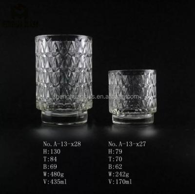 China 150ml 170ml 435ml Candle Glass Cup Candle Holder Glass Candle Holder for sale