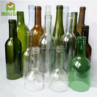 China 750ml Cut Glass Bottle Recycled Decorative Tubular Wine Glass Bottle Candle Holder Glass Size Wine Glass Bottle Vase Jar for sale