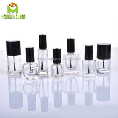 China Factory wholesale 5ml 8ml 10ml 12ml 15ml nail polish oil glass custom nail polish bottles with screw cap and brush Xuzhou henghua for sale