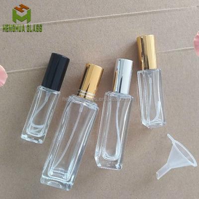 China Mini 5ml 10ml 20ml 30ml Square Perfume Glass Perfume Bottle Spray Glass Cosmetic Spray Bottle Perfume Bottle for sale