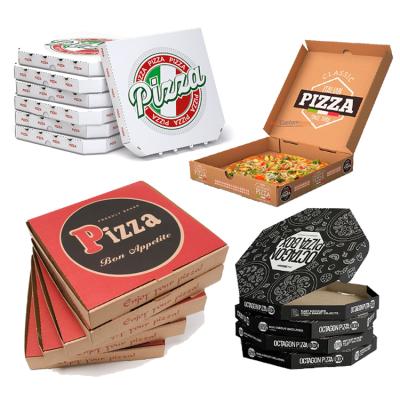 China Foldable Recyclable Wholesale Reusable Cardboard For Food Grade Custom Printed Logo Paper Pizza Packing Box for sale