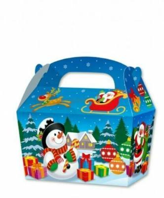 China Recyclable Custom Christmas Treat Boxes Cupcake Gift Party Loot Bag Wedding Kids Birthday Kids Portable Food Box for sale