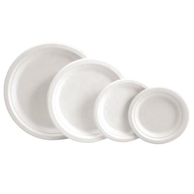 China Eco-friendly Compostable Disposable100% Bagasse Disposable Round Paper Plates for sale