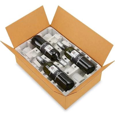 China Biodegradable Custom Bottled Wine 1-2-4-6 Shipping Carton for sale