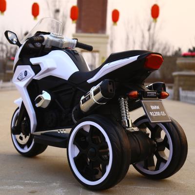 China Child Children's Electric Motorcycle Three-Wheeled Oversize Can Sit Rechargeable Dual-Drive With Music Battery Car for sale