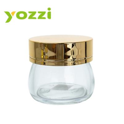 China 00443 130g Series Glass Cosmetic Cream Jar Thickened Cap Cosmetic Cream Jar for sale