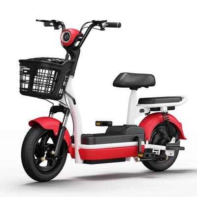 China Cheap steel 2 seater e bike 48v electric bike 350w electric scooter moped for sale