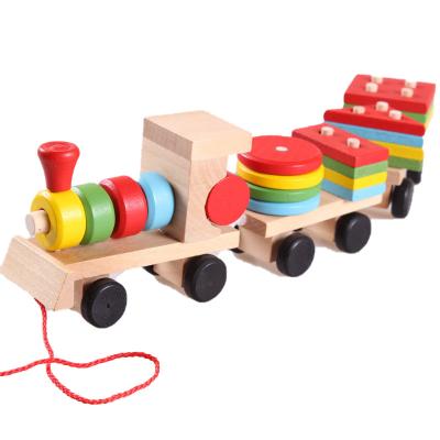 China Eco-friendly Material Wooden Dinosaur Train Set Toddlers Magnetic Number Train Toys Motor Train Cars Montessori Material Educational Toys Kids Boys for sale