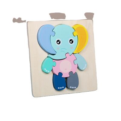 China DIY TOY Wooden Puzzles for Toddlers - Montessori Materia Wooden Puzzles with Animal Shape Gifts for 1 2 3 Year Old Early Learning Toys for sale