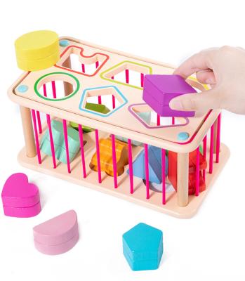 China Montessori STUFFED Material Wooden Shape Matching Ring Stacking Toys for Toddlers and Kids Preschool Gift for Boys Girls Age 1 2 3 Years Old for sale