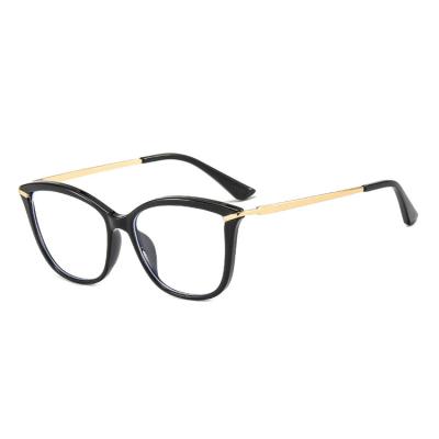 China Fahion 2022 Glasses With Light Filter Optical Frames New Design Blue Cat Eye Women Neutral Wholesale Eyeglasses for sale