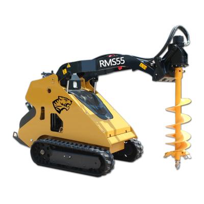 China Hotels RAY Wheel Track Mini Skid Ox Loader With Hydraulic Post Hole Digger / Breaker Hammer for sale