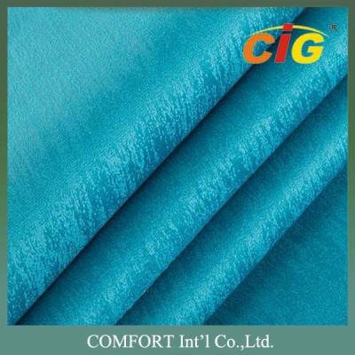 China Width 145cm Backing TC Sofa Upholstery Fabric Roll / Polyester Velvet Fabric for sale