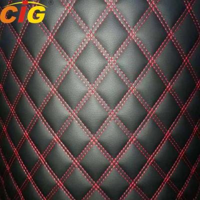 China 4-6mm Foam Embroidery Pvc/Pu Artificial Leather for sale