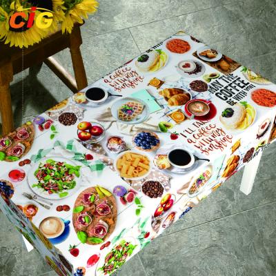 China Waterproof Anti Mildew Printing PVC Table Cloth With Nonwoven Backing for sale