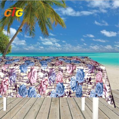 China 500GSM Printied PVC Film Plastic Tarpaulin Fire - Resistant For Table Cloth for sale