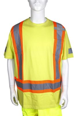 China 3xl 4xl Reflective Safety T Shirt With Dm Reflective Tape for sale