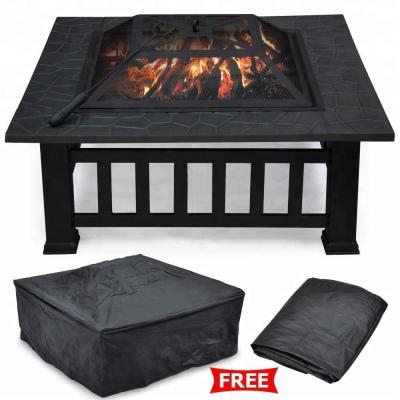 China Outdoor Backyard Metal Stove Fire Pit With Cover for sale