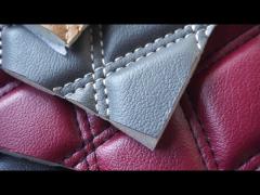 Quilted Diamond Stitching PU PVC Synthetic Embroidery Leather for Car Seat for Furniture