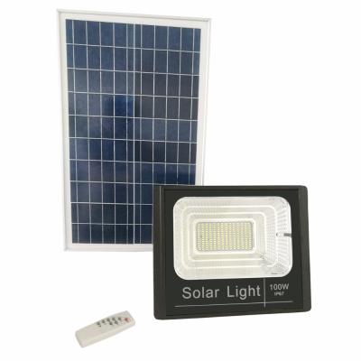 China ROAD High Lumen Output IP67 Waterproof 100 Watt LED Rechargeable Solar Flood Light for sale