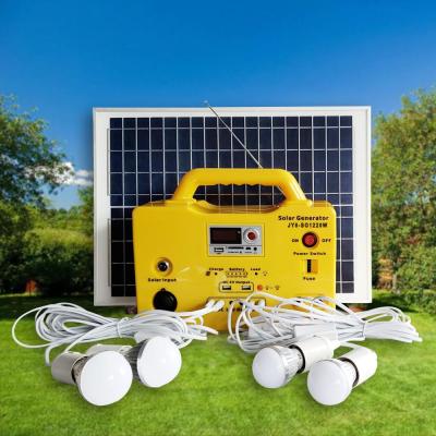 China 18V 20W Home Portable Solar Charging Station Solar Power Systems with Radio and MP3 Player for sale