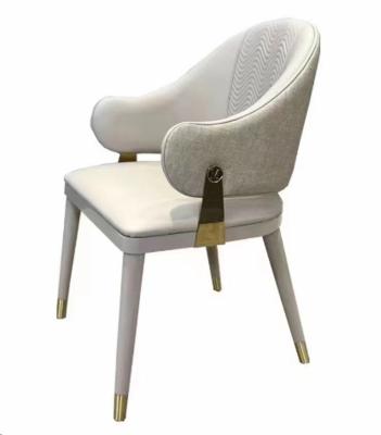 China Hot Selling Stretch Chairs Modern Luxury Metal Frame Leg Stainless Steel Gold Dining Chair Fabric Design Fabric Restaurant Leather Chair for sale