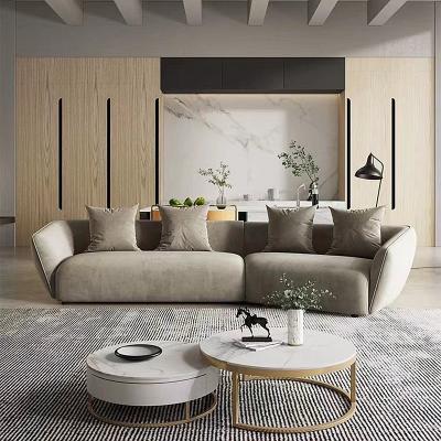 China (Other) Arc Living Room Sofa Italian Light Luxury Nordic Single Adjustable Special Shaped Fabric Combined Sofa for sale