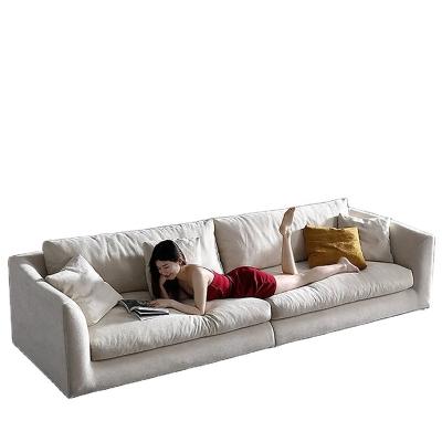 China Sofa Luxury Fabric Flannel Sectional Colorful Modern Contemporary Style Modular Long Length Sofa for sale