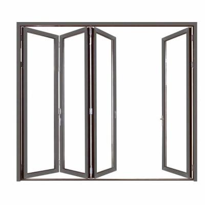 China Sound Insulation Antique Design Interior Glass Aluminum Folding Doors Aluminum Glass Folding Door for sale