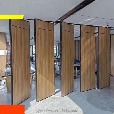 China Heat Insulation Hall Movable Doors Partition Door Wood Accordion Sliding Door for sale