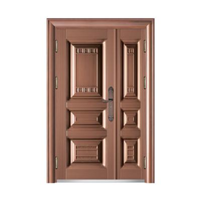 China Good quality traditional steel door base track security door for villa apartment for sale