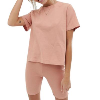 China Wholesale Women's Short Sleeves +Spandex Modal Crewneck RH Breathable Blend And Shorts Match Tank Top Skinny 2022 Summer Clothing for sale